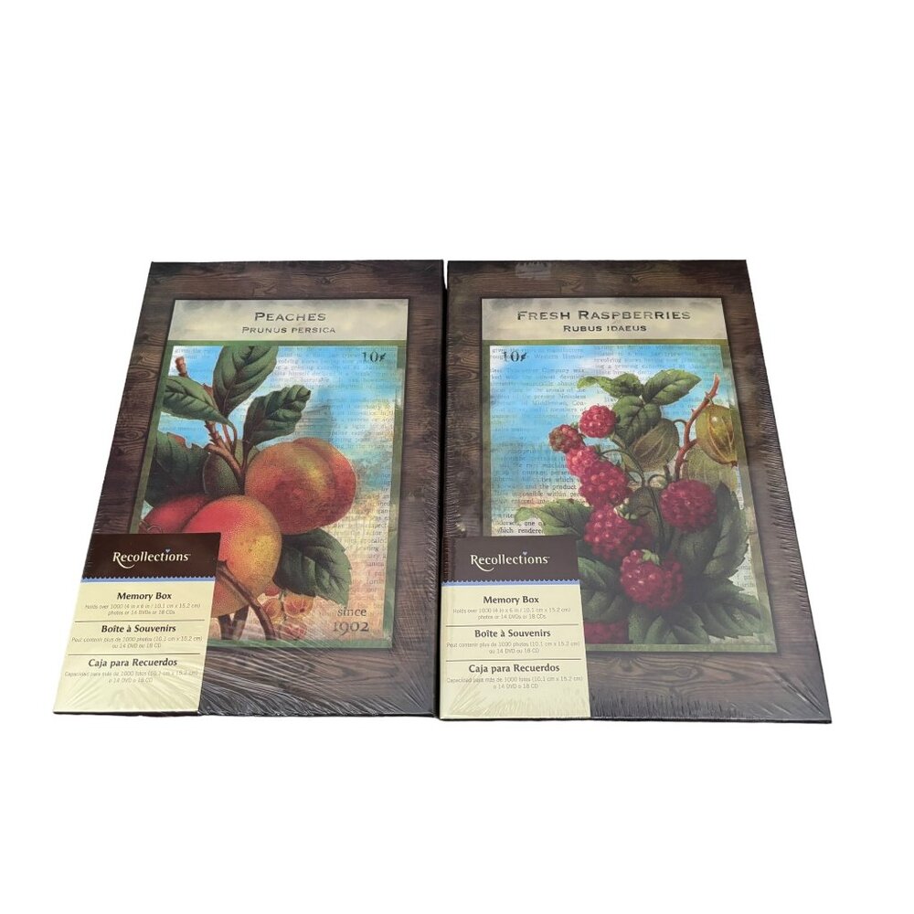 2 Recollections Memory box Factory sealed new Raspberries and Peaches